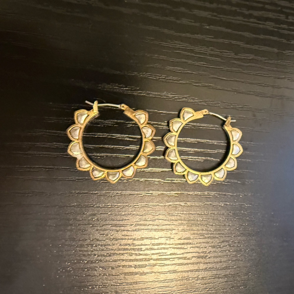 Lucky brand silver and gold earrings